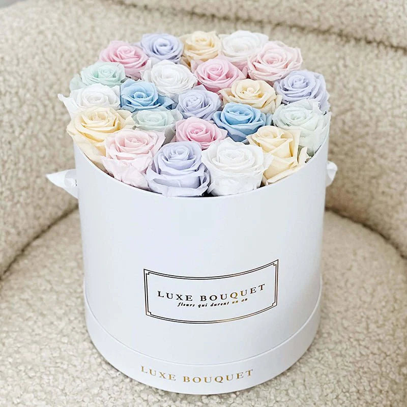 Grand Forever Rose Box - Pastel Mix of Roses