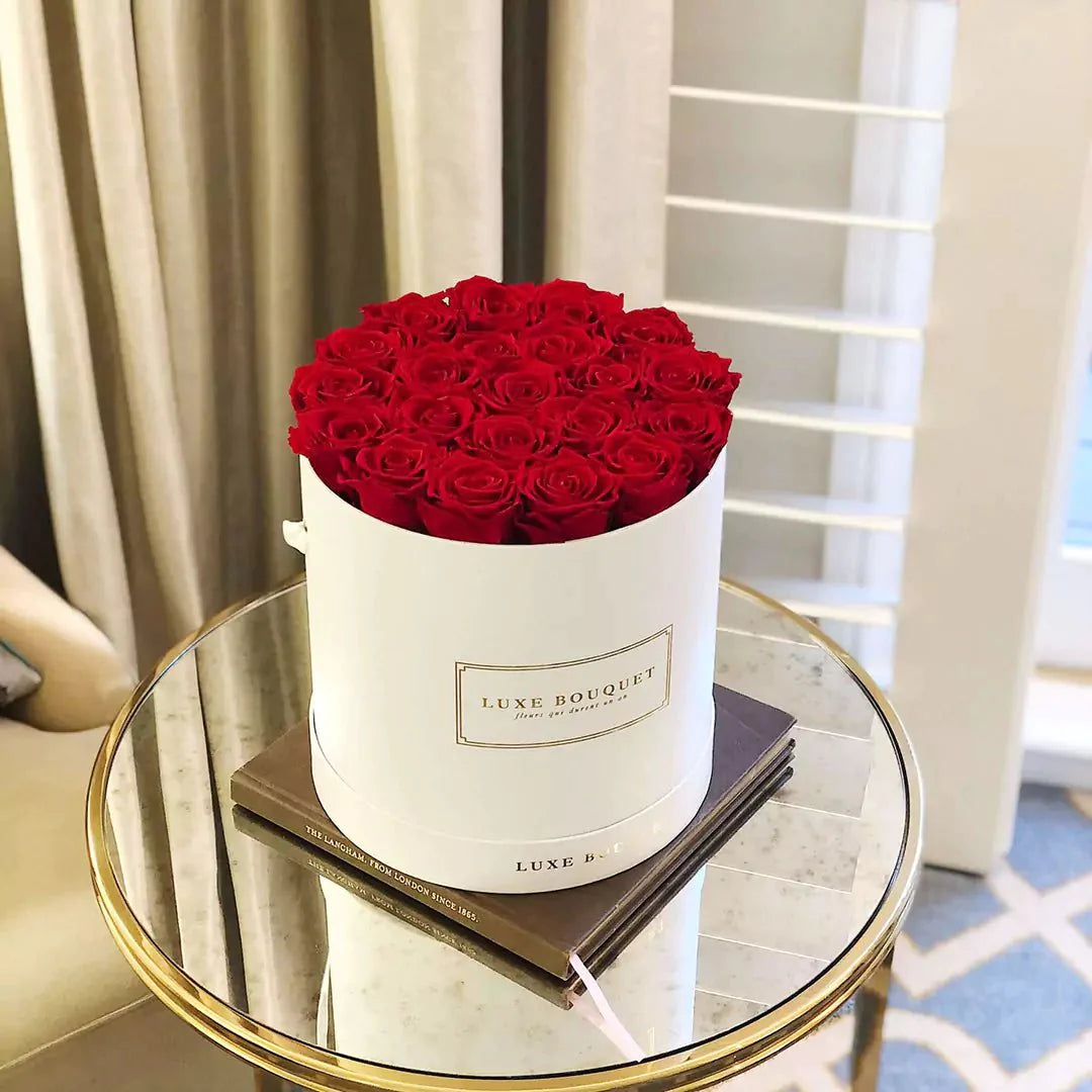 Luxe Range Everlasting Rose Box - Red Roses